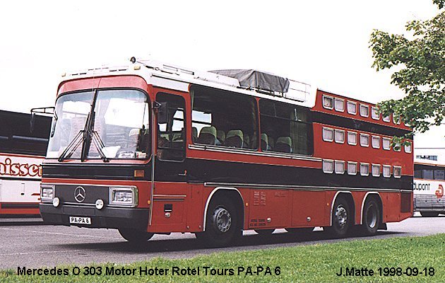 BUS/AUTOBUS: Mercedes O 303 1988 Rotel Tours
