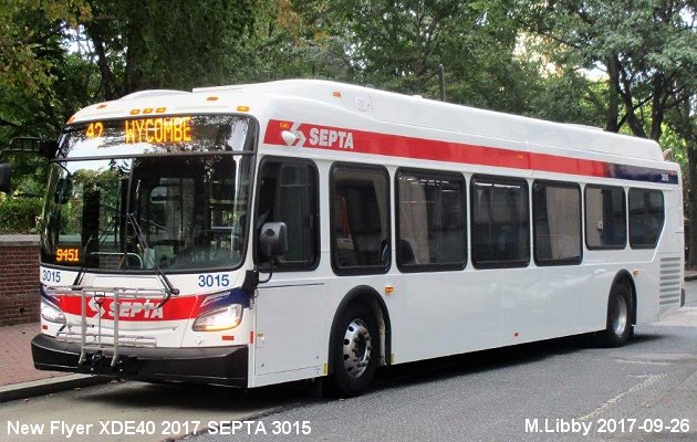 BUS/AUTOBUS: New Flyer XDE40 2017 SEPTA