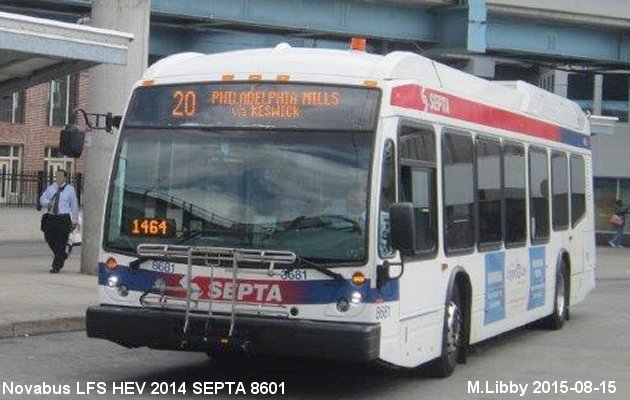 BUS/AUTOBUS: Novabus LFS HEV 2014 SEPTA