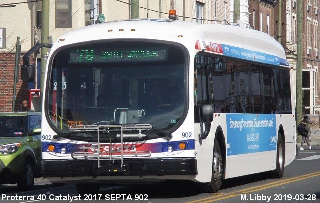 BUS/AUTOBUS: Proterra Catalyst 2017 SEPTA