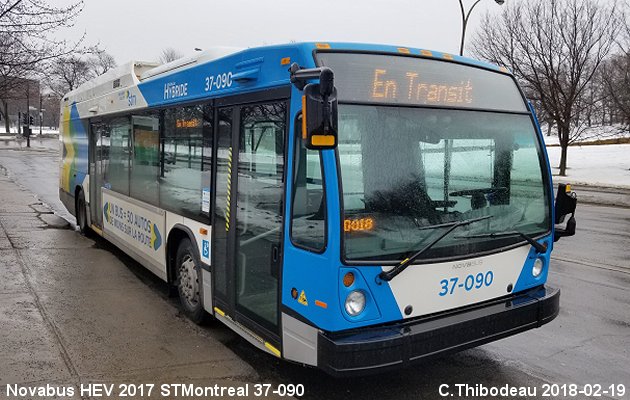 BUS/AUTOBUS: Novabus HEV 2017 STMontreal