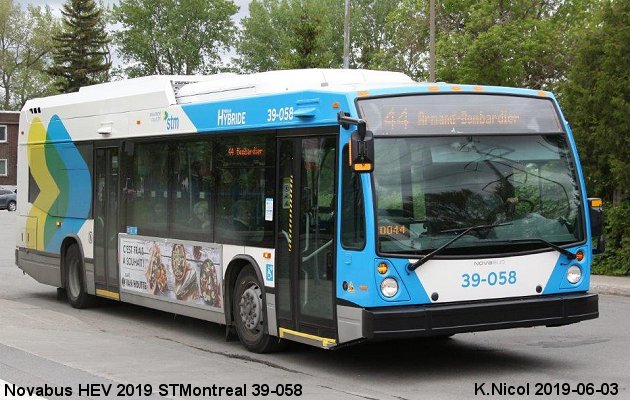 BUS/AUTOBUS: Novabus HEV 2019 STMontreal