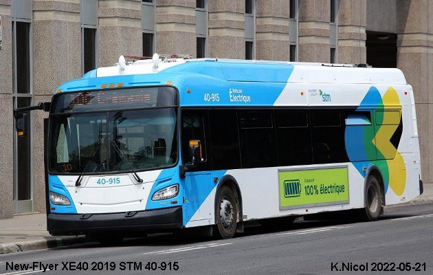 BUS/AUTOBUS: New Flyer XE40 2019 STMontréal