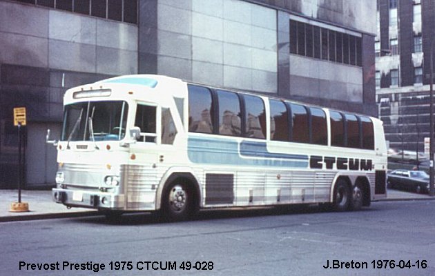 BUS/AUTOBUS: Prevost Prestige 1975 CTCUM