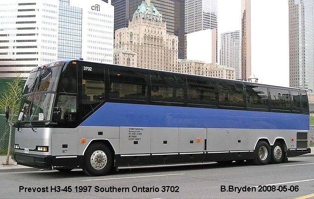 BUS/AUTOBUS: Prevost H3-45 1997 Southern Ontario