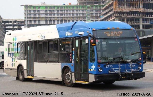 BUS/AUTOBUS: Novabus HEV 2021 STLaval
