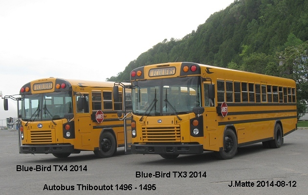BUS/AUTOBUS: Blue Bird TX3 2014 Thiboutot