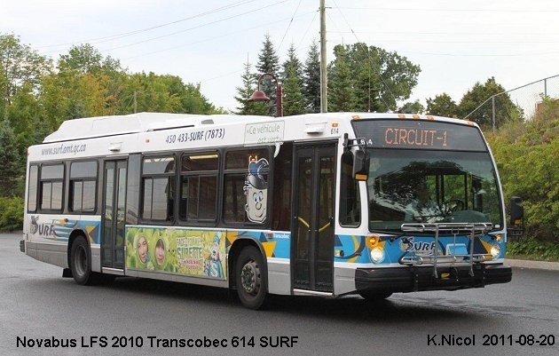BUS/AUTOBUS: Novabus LFS 40102N 2011 Transcobec