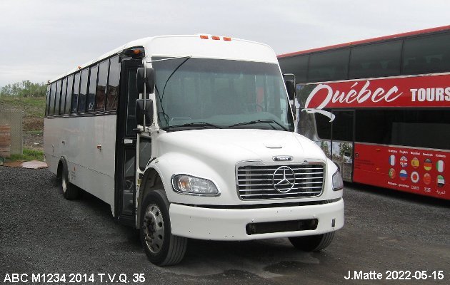 BUS/AUTOBUS: ABC M1235 2014 Tours Vieux Quebec