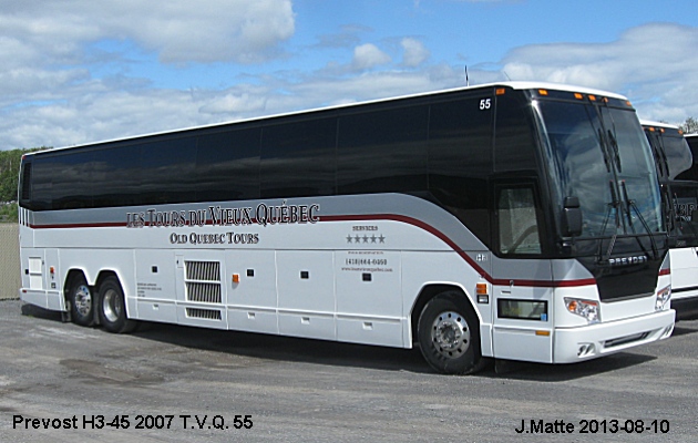 BUS/AUTOBUS: Prevost H3-45 2007 T.V.Q.