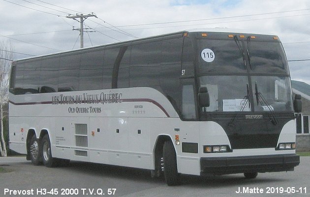 BUS/AUTOBUS: Prevost H3-45 2000 T.V.Q.