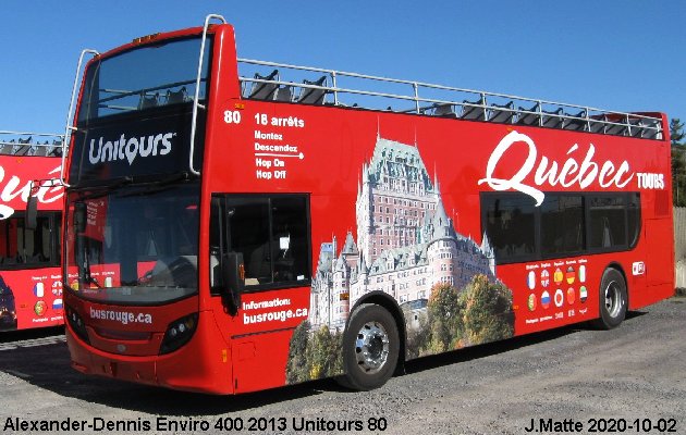 BUS/AUTOBUS: Alexander-Dennis Enviro 400 2013 Tours Vieux Quebec